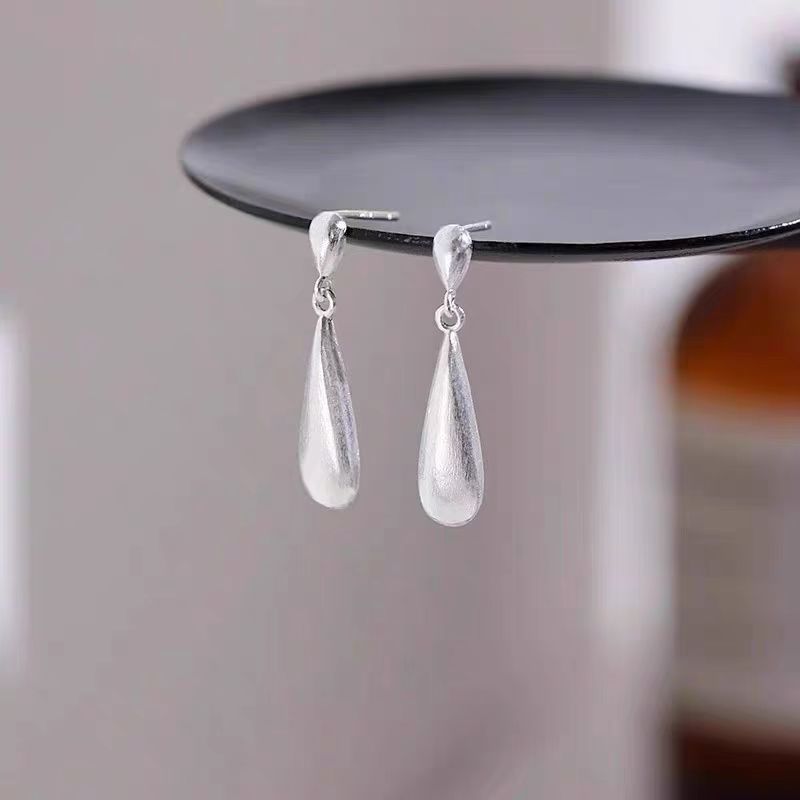 Women's Silver Water Drop Earrings 