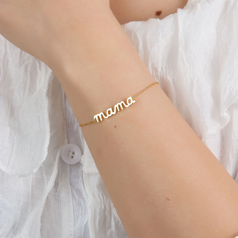 Mama Bracelet. Gold Color.