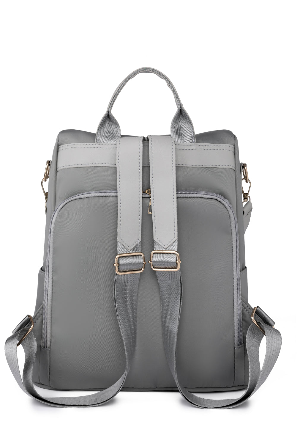  Zipper Pocket Beaded Backpack. Dark Grey.