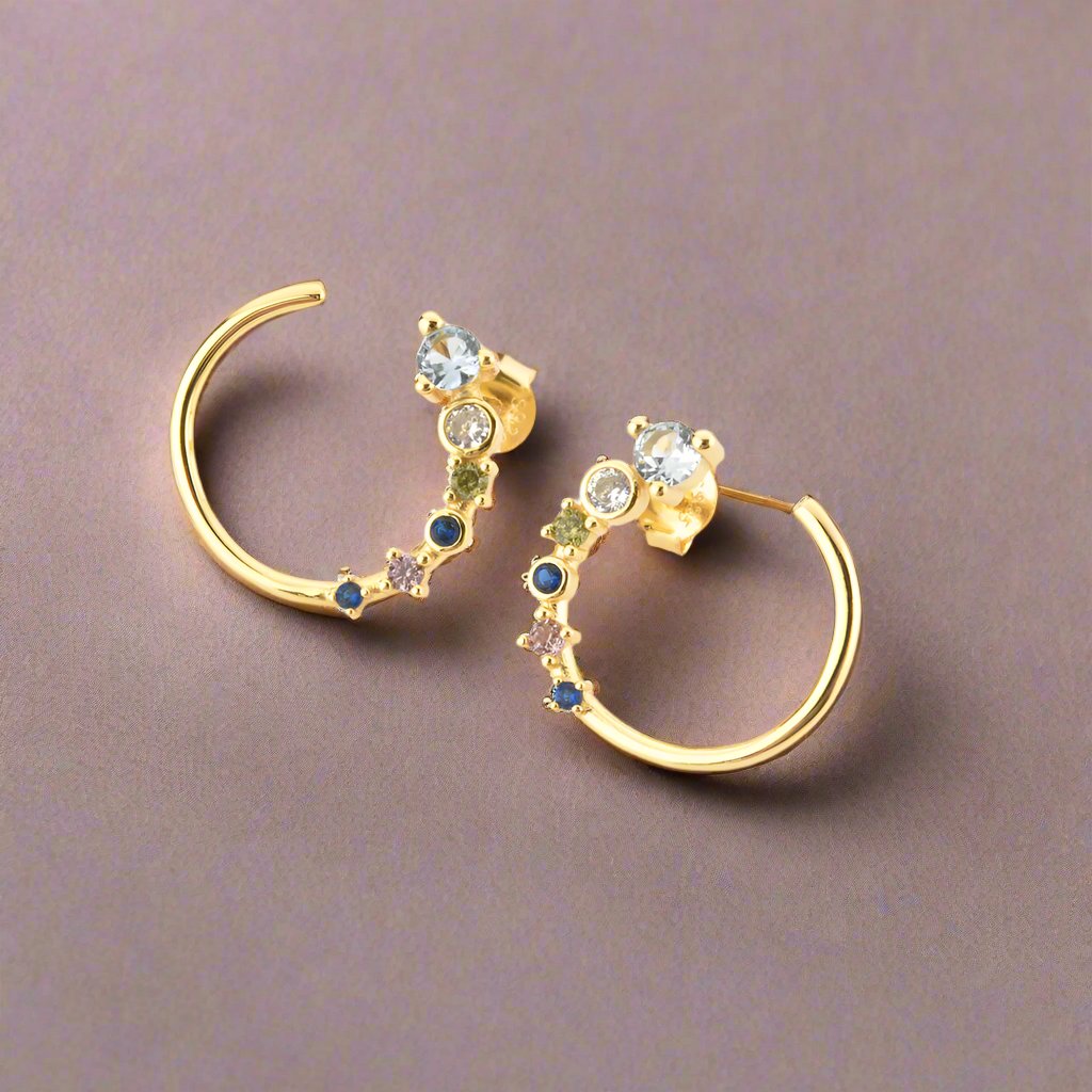 Women's Zircon Circle Earrings 