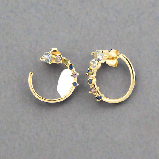 Women's Zircon Circle Earrings 