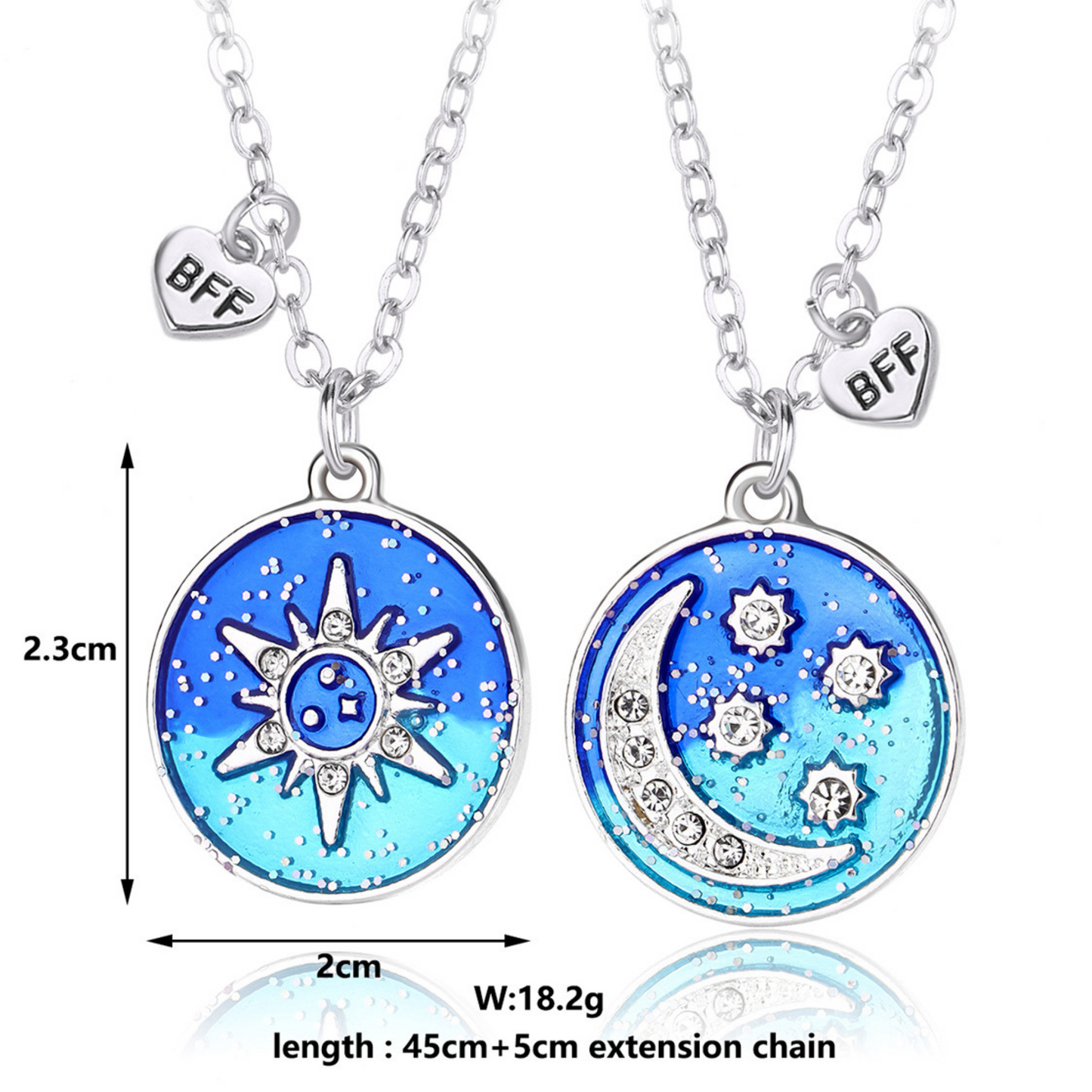 Sun & Moon Couple Necklace Set