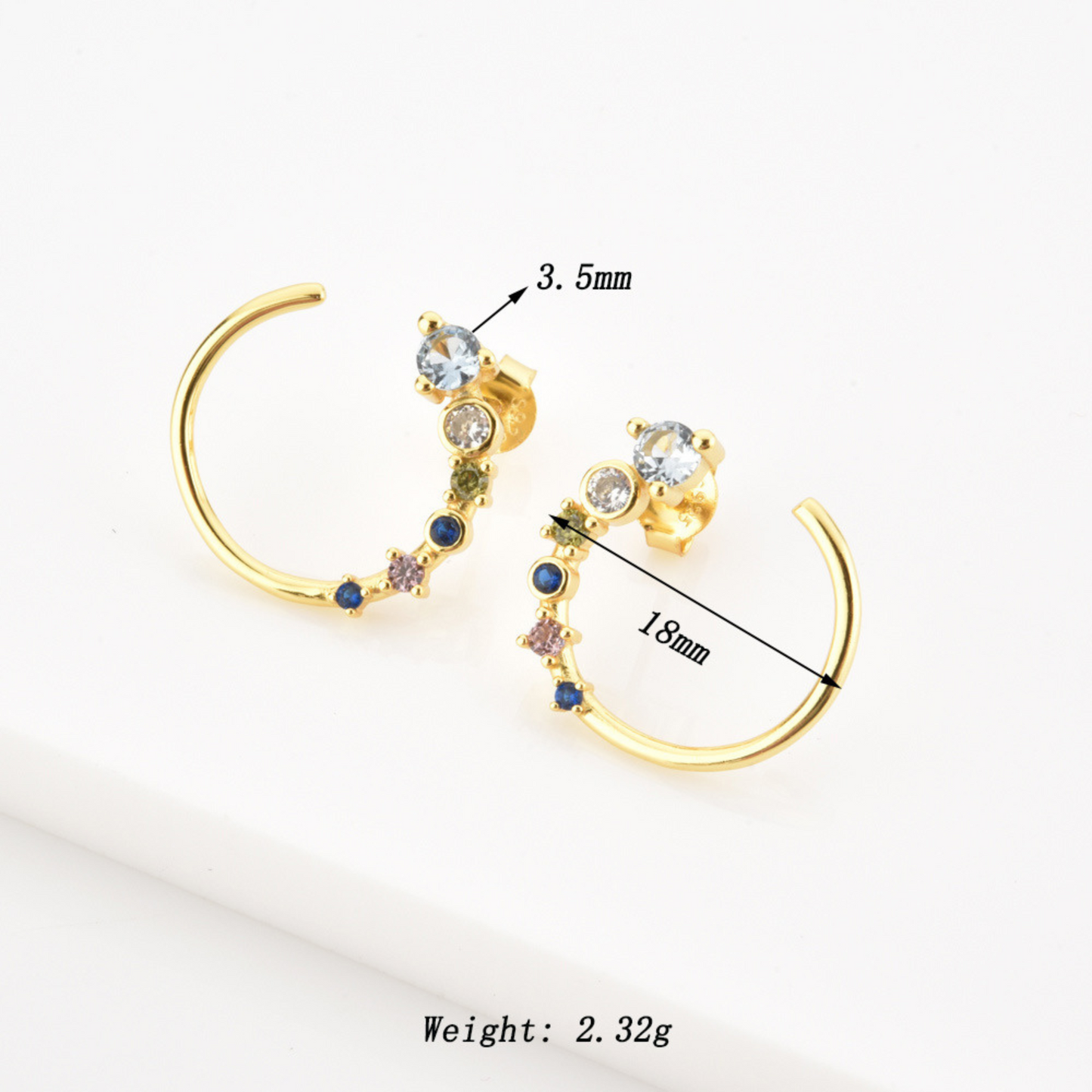 Women's Zircon Circle Earrings