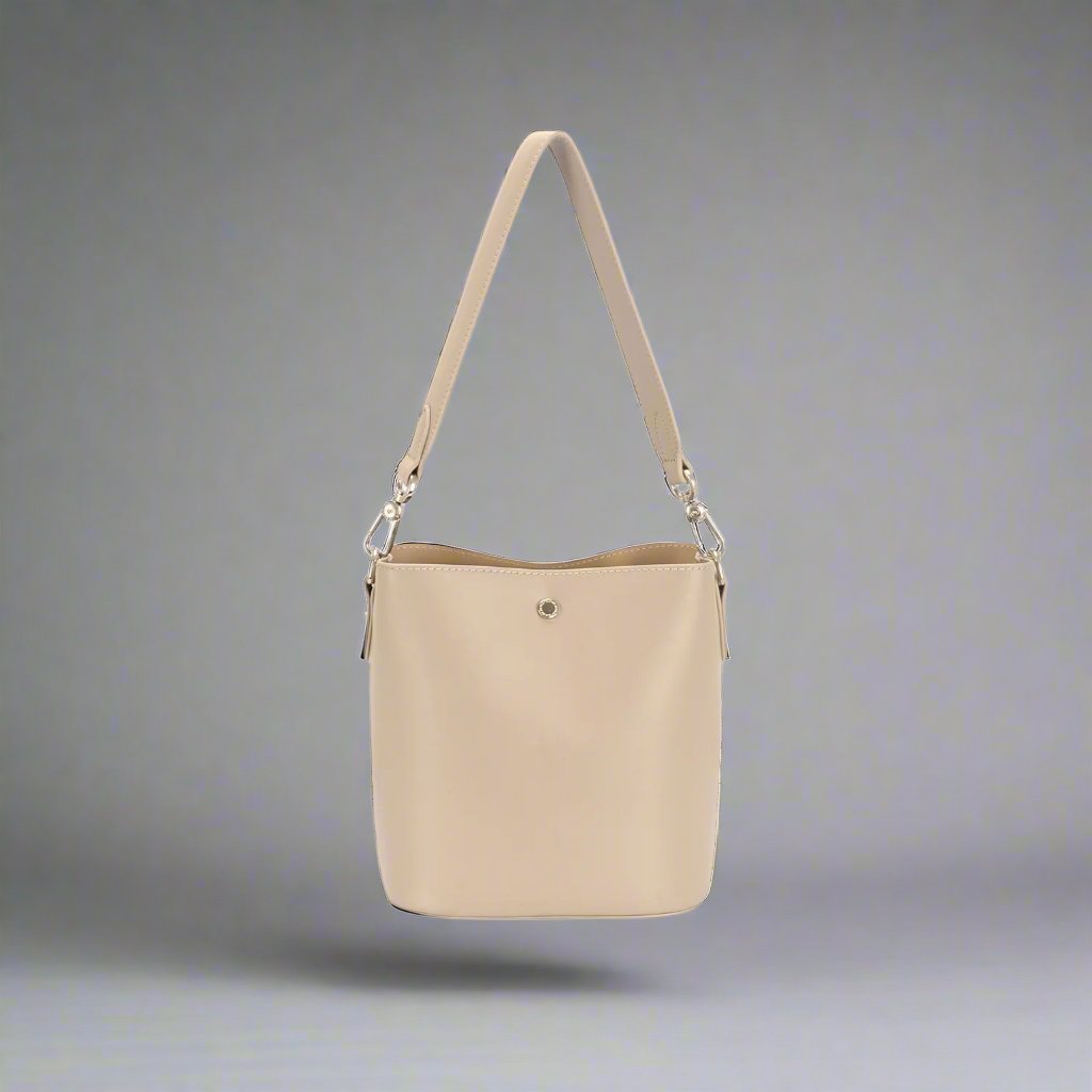 David Jones Leather Shoulder Bag. Gravel