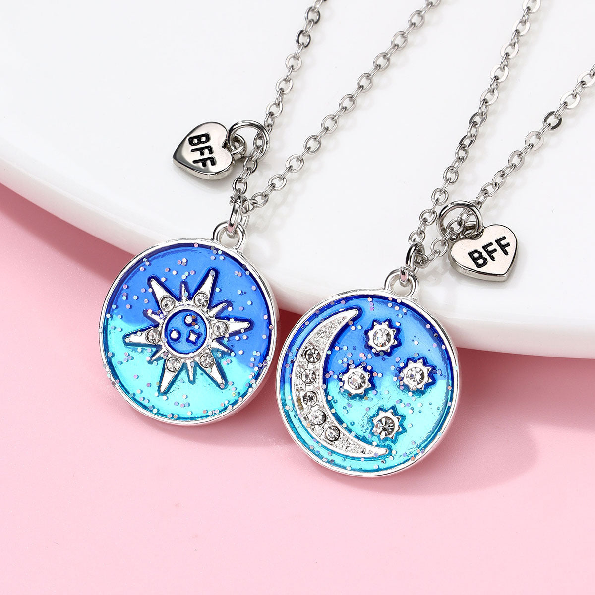 Sun & Moon Couple Necklace Set