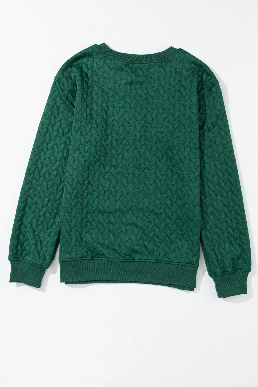 Merry And Bright Pullover Sweatshirt. Dark Green. Back side.