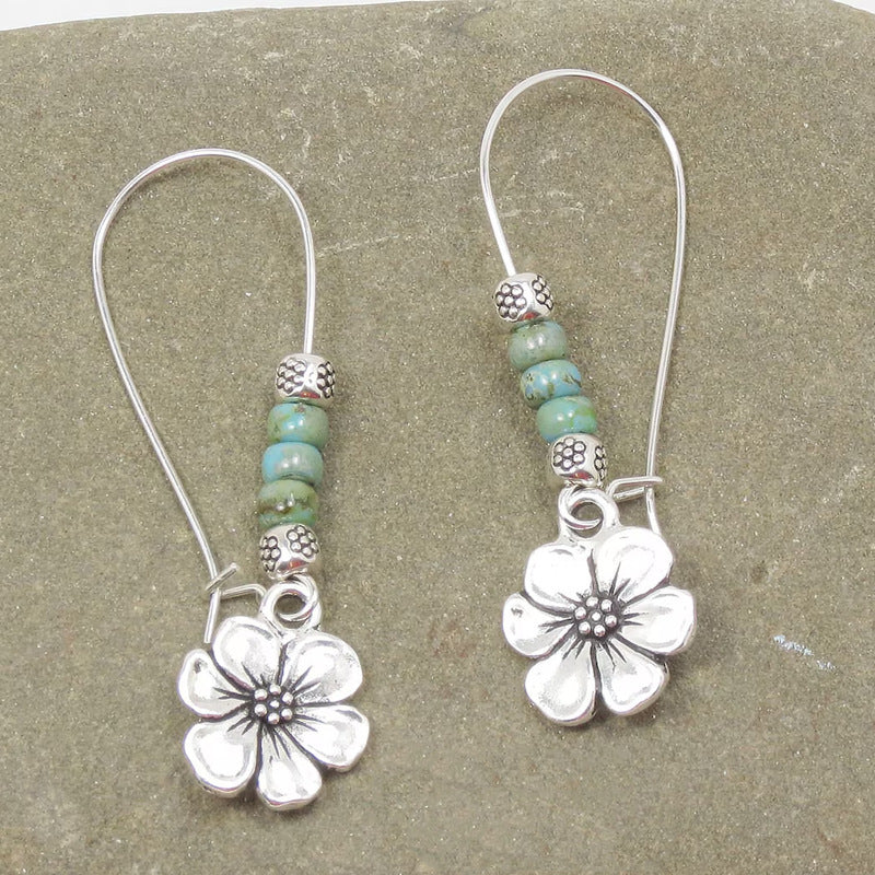 Women's Turquoise Beaded Earrings