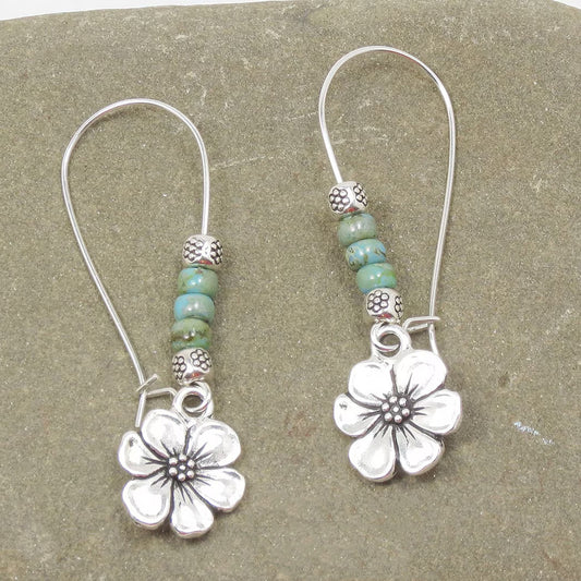 Women's Turquoise Beaded Earrings