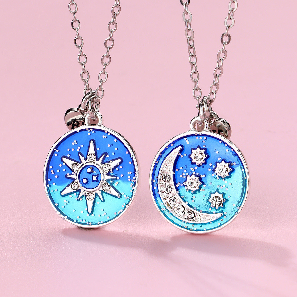 Sun & Moon Couple Necklace Set