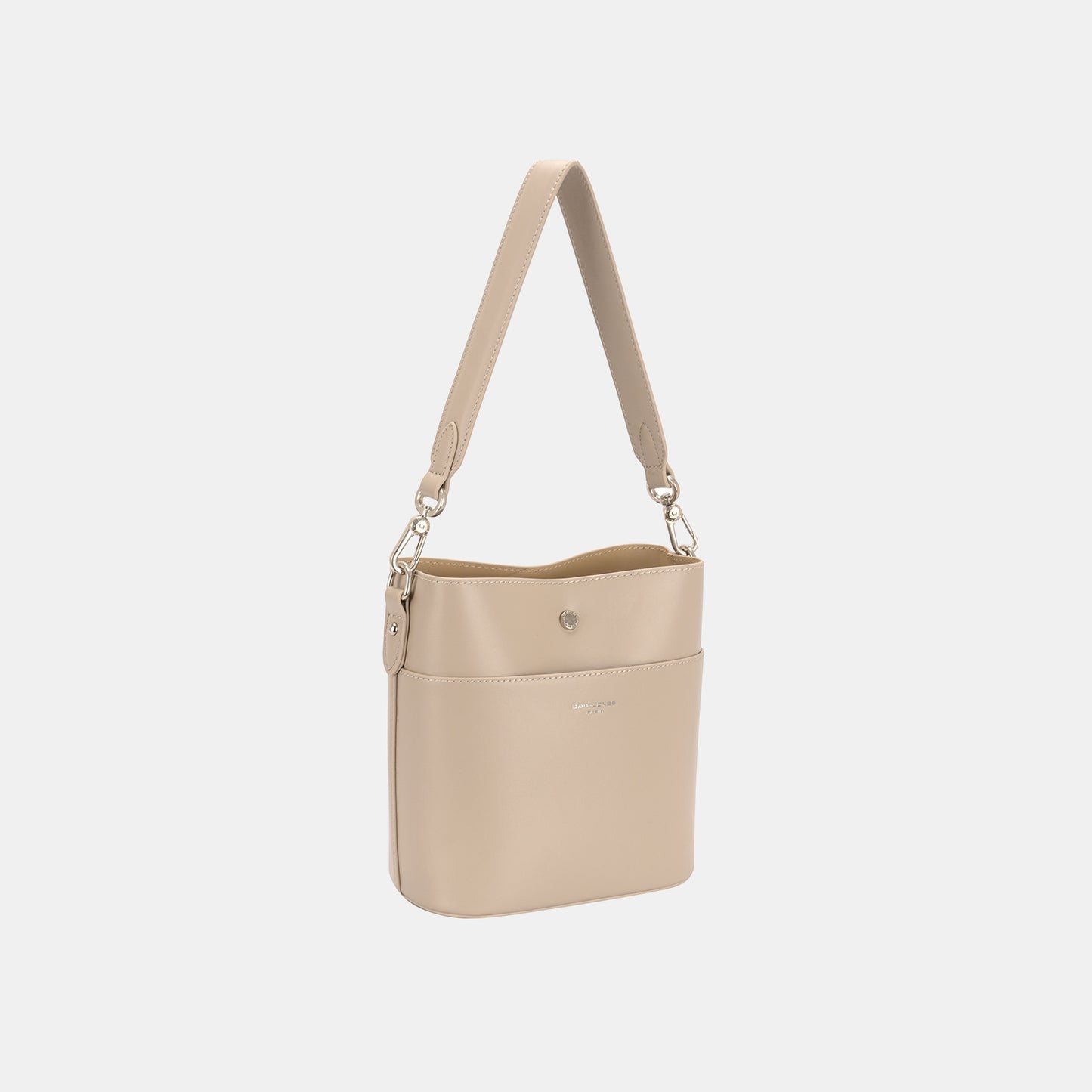 David Jones Leather Shoulder Bag. Gravel