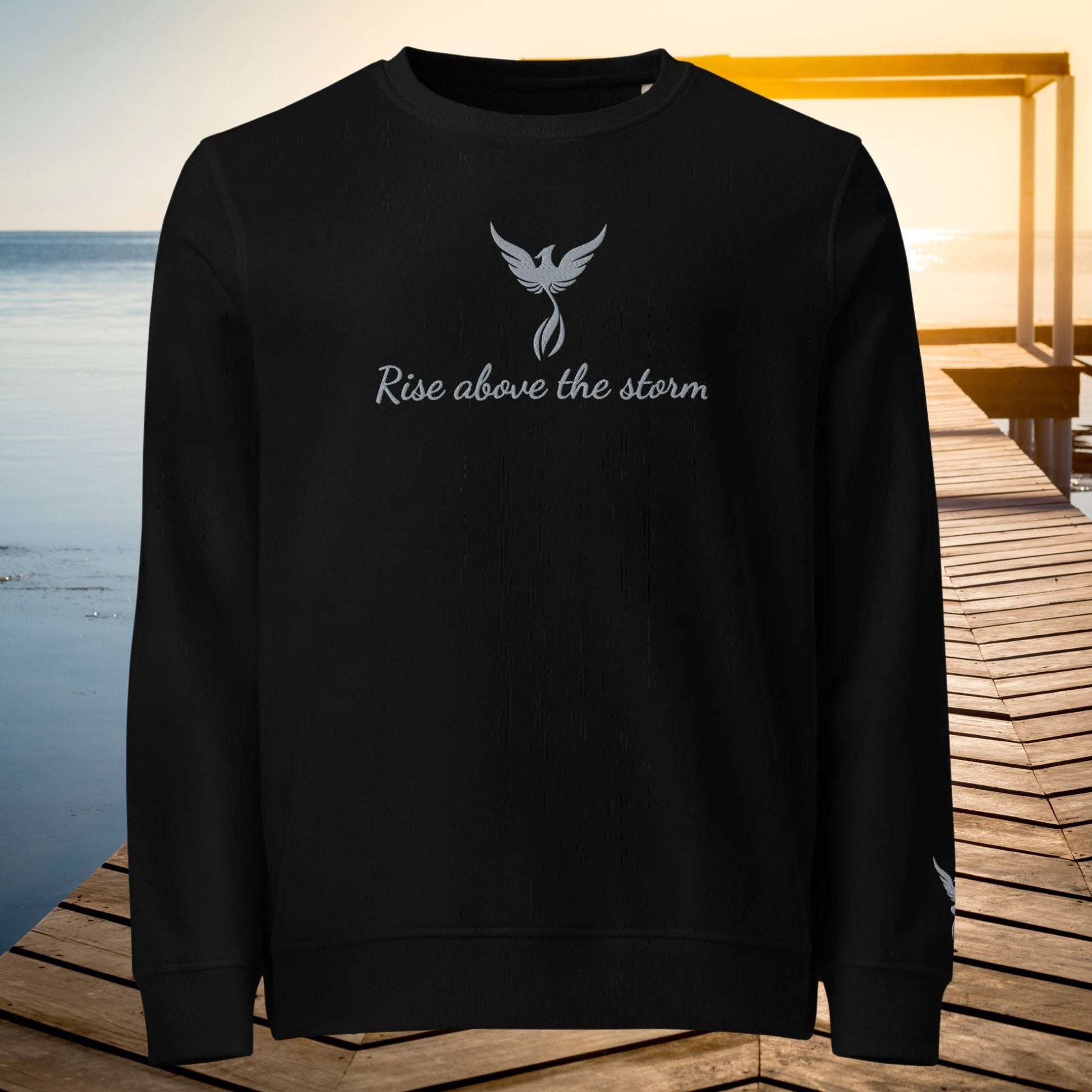 Rise Above the Storm Sweatshirt. Black.